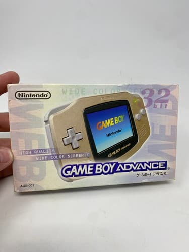 Nintendo Gameboy Advance console Gold Japan GBA w/box & Insert