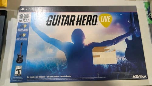 PlayStation 3 PS3 Guitar Hero Live Game Guitar Bundle NEW In Sealed Box