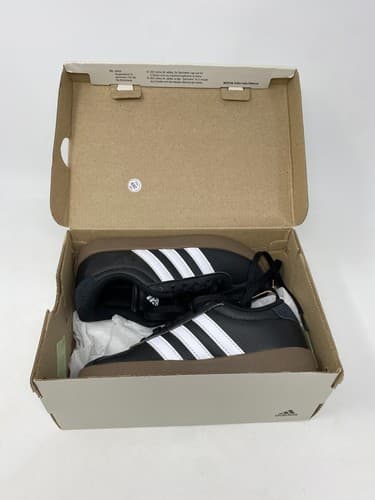 adidas VL Court 3.0 K Kids Sneaker Black White Brown US Size 12K