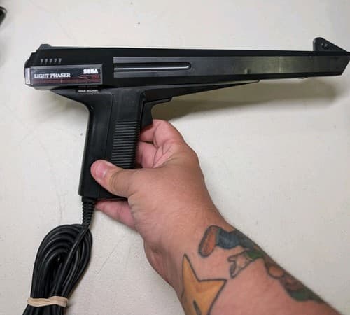 Vintage Original Sega Master System Light Phaser Gun Controller Zapper Tested