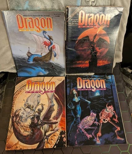 Dragon Magazine Lot Of 4 - #189, 190, 194, 198 1993 TSR Vintage