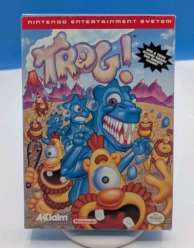 Trog Nintendo NES Complete CIB W/ Poster, Oval Seal, Tested