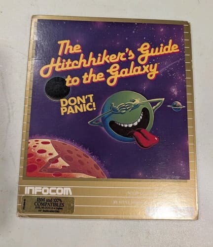 Hitchhikers Guide to the Galaxy IBM PC Floppy Infocom 5.25