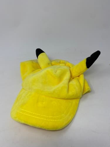 Bioworld Pokemon Pikachu Yellow Faux Fur Adjustable Baseball Cap One Size