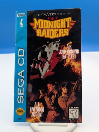Midnight Raiders (Sega CD, 1994) Working Game & Manual Only