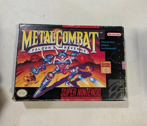 Metal Combat Falcom's Revenge SNES Box, Manual, Inserts - No Game