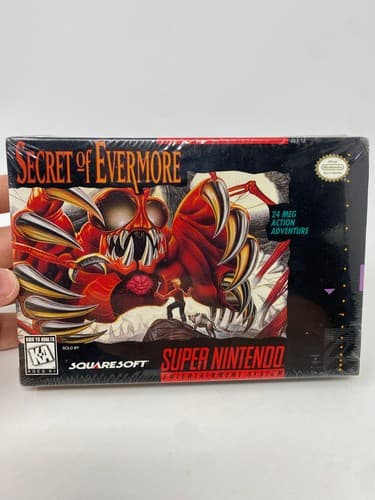 Secret of Evermore SNES Super Nintendo Factory Sealed Brand New V-Seam