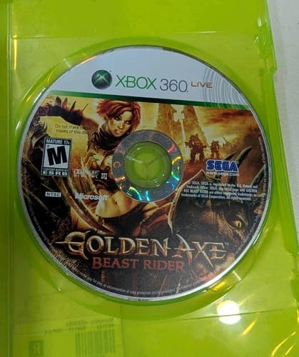Golden Axe: Beast Rider (Microsoft Xbox 360, 2008) Disc Only TESTED