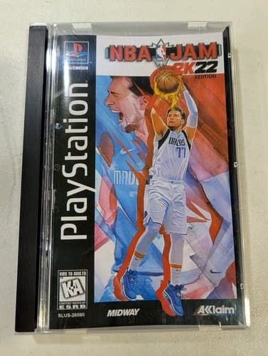NBA Jam 2k22 Homebrew PlayStation PS1 Longbox, Very Nice, Rare