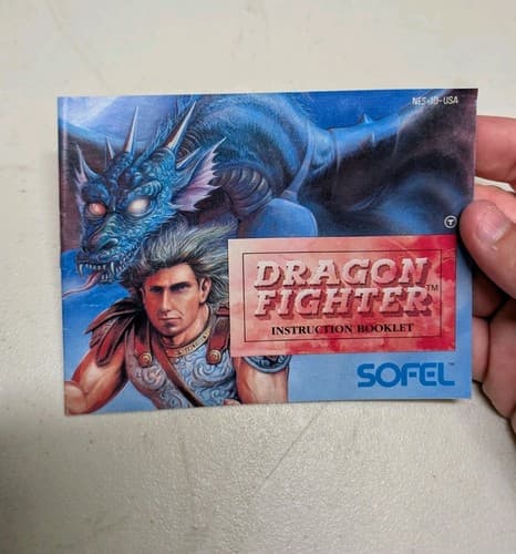 Dragon Fighter NES Manual Only Authentic Rare Very Good