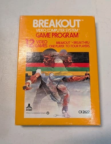 Breakout (Atari 2600, 1978) CX2622 - Complete In Box - Tested