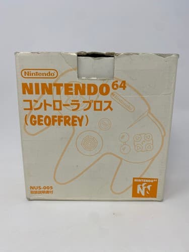 Nintendo 64 Geoffrey Orange Black N64 Controller CIB Controller in Box
